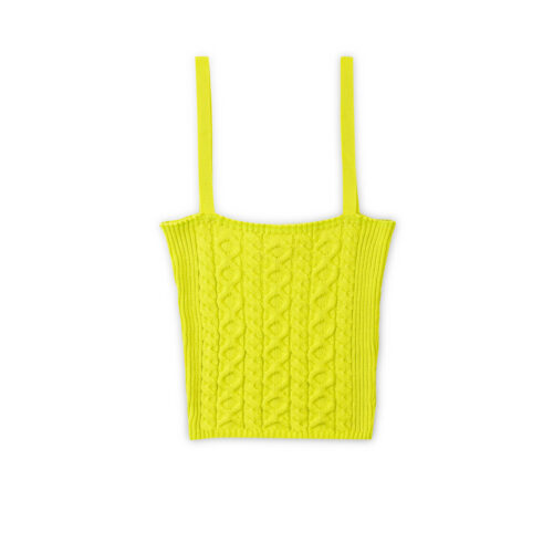 Cable knit top - lime in XS/S