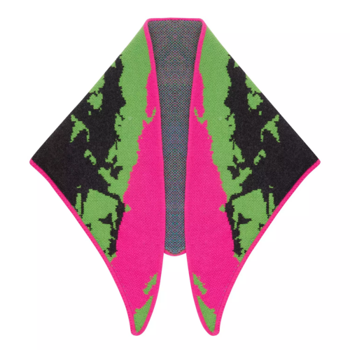 Reversible Bandana Scarf – Charcoal, Neon Pink, Neon Green and Turquoise